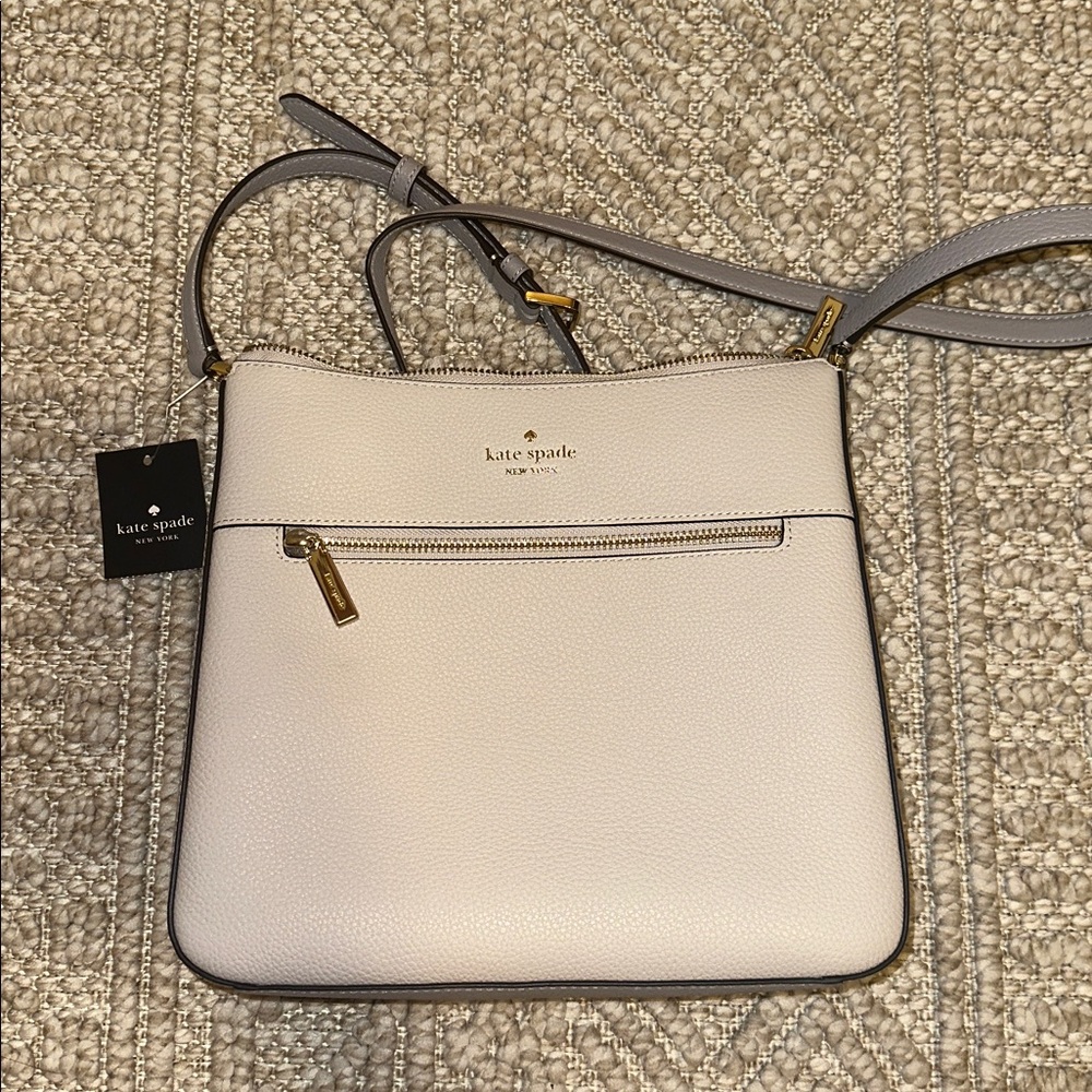 Kate Spade Ivory Crossbody Bag with Gray Accents